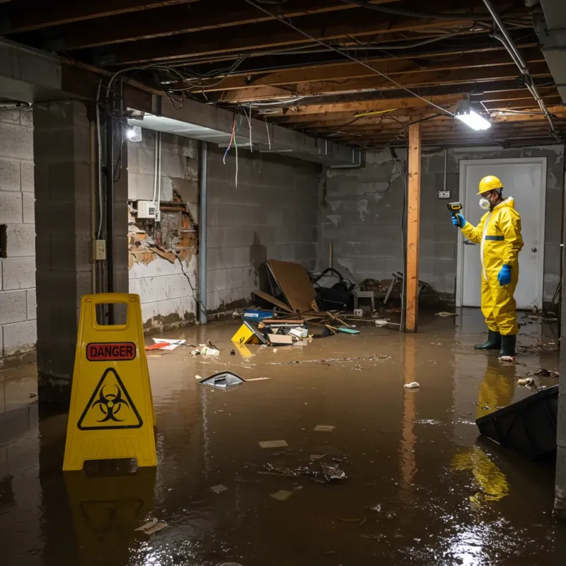 Flooded Basement Electrical Hazard in Bracken County, KY Property
