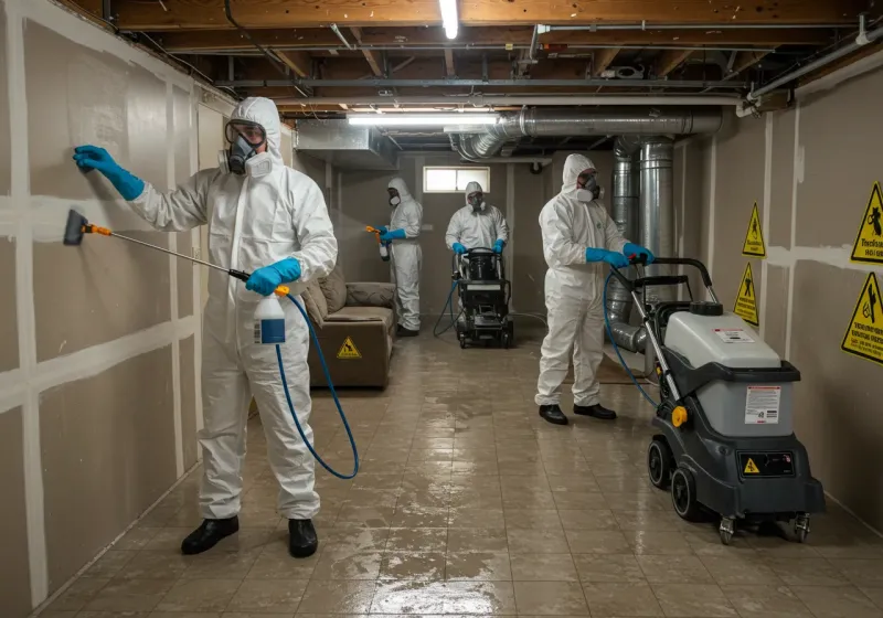 Basement Moisture Removal and Structural Drying process in Bracken County, KY